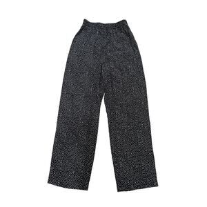 Vintage Talbots Black White Polka Dot Wide Leg Pants Coastal Chic 6 Old Money